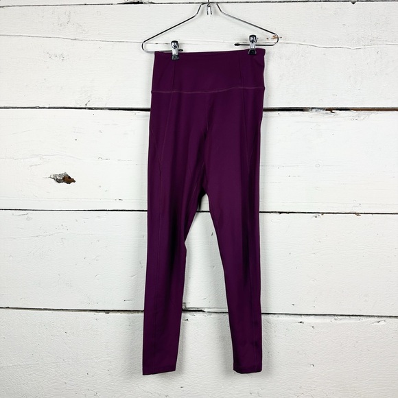 Girlfriend collective 7/8 leggings essential high waist leggings Plum Purple - Picture 3 of 5